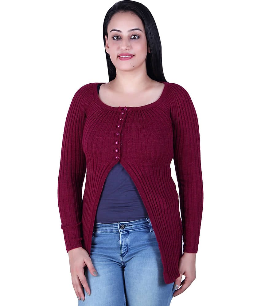 Ogarti Woollen Shrugs - Purple