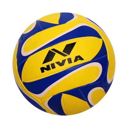 NIVIA Volleyball, VB 472 trainer, 18 Panel, Stitched, Rubberised, Training Volleyball, Size: 4