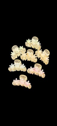 Dual Flower Hair Claw Clips set of 7 Dual Flower Hair Claw Clips set of 7