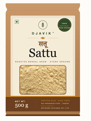 Ojavik Sattu Roasted Bengal Gram Powder 500g