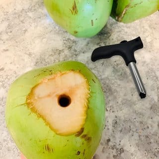 K kudos Stainless Steel Coconut Opener Tool, Straw Hole Maker Safe  Easy to Open Young  Mature Coconuts Tool
