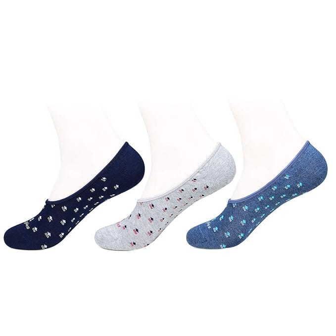 Men's Printed No-Show Socks (Pack of 3)