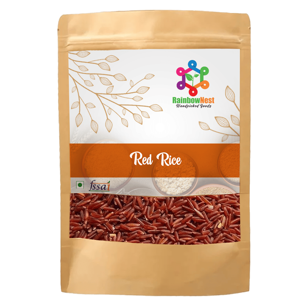 RainbowNest Red Rice - Healthy Whole Grain - High Fiber Red Matta Rice 500g