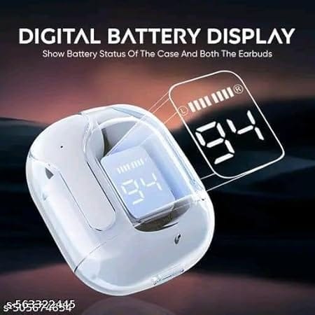 Wireless Bluetooth Earbuds with Digital LED Display, Up to 6 Hours Playtime, Touch Control and Portable Charging Case for Music and Calling
