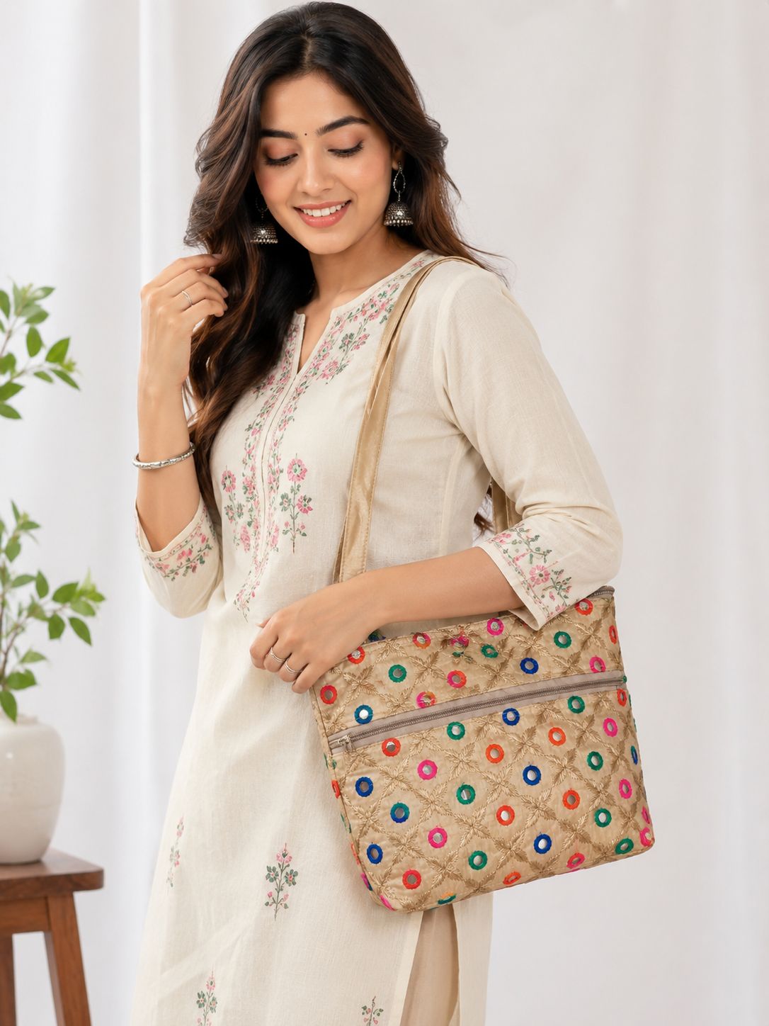 Embroidered Ladies' Handbag