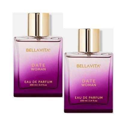 BellaVita Date Perfume for Women 100ml – Combo Pack of 2 (100ml Each)