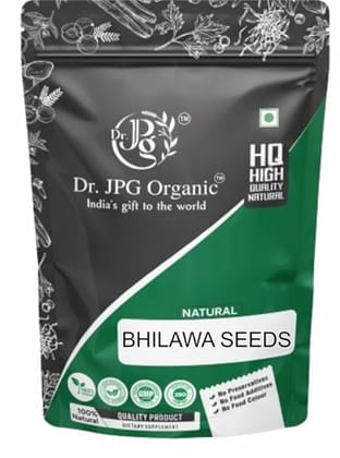 Dr. JPG Organic herbals Natural Bhilawa Seeds-200g / Semecarpus Anacardium/Marking Nut Seed/Bile Semecarpus Anacardium/inn Seed/ISO & GMP Certiffied. (Pack Of 1)