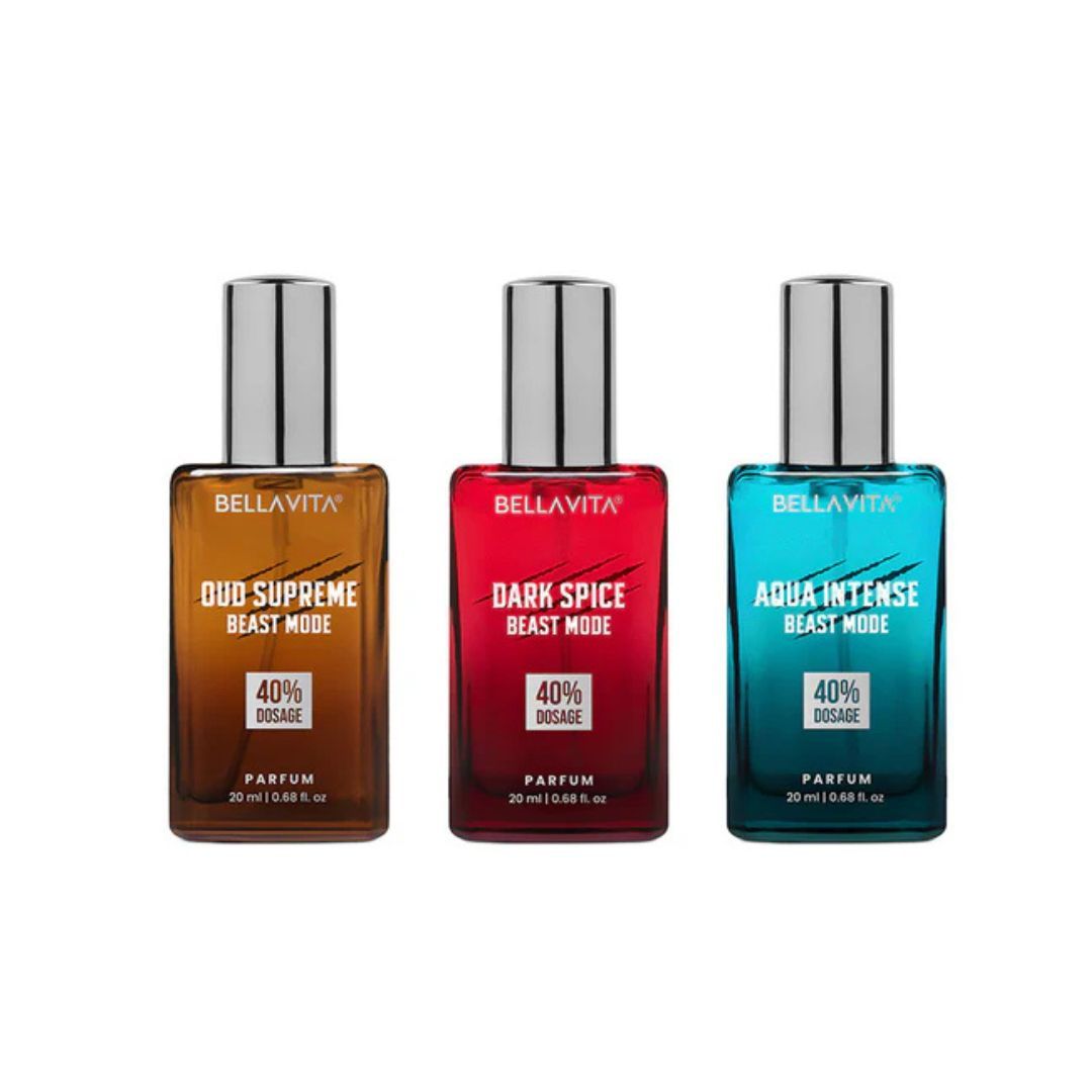 Beast Mode Perfume Gift Set for Men | 12 hours+ long lasting | 3 x 20ml
