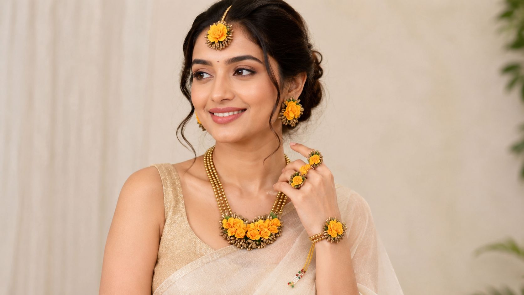 Haldi Jewellery Set