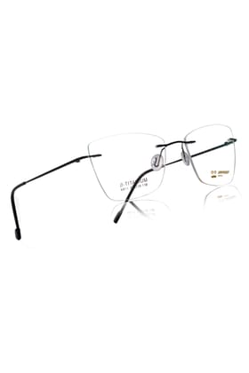 Jodykoes Rimless Cat Eye Spectacle Frame for Men & Women | Frameless Eyeglasses with Lightweight Metal | Adjustable Nose Pads | Office, Professional & Daily Wear Jodykoes Rimless Cat Eye Spectacle Frame for Men & Women | Frameless Eyeglasses with Lightweight Metal | Adjustable Nose Pads | Office, Professional & Daily Wear