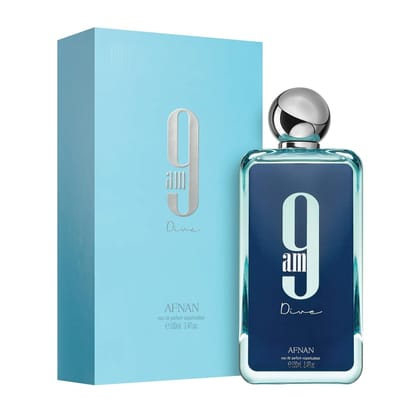 Afnan 9AM Dive Eau De Parfum 100ml – Invigorating Aquatic Aromatic Fragrance For Men