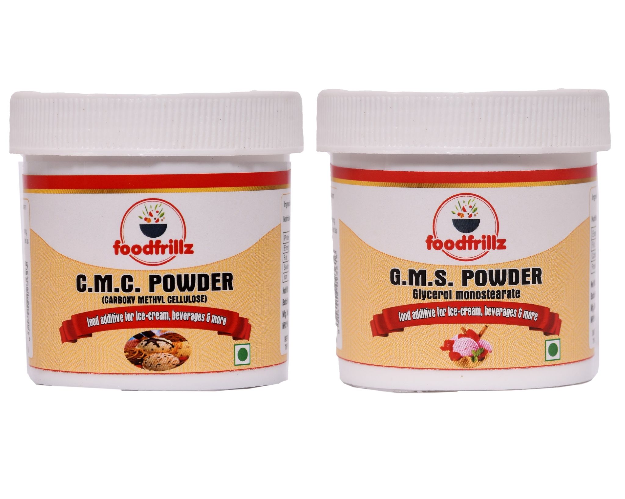 foodfrillz GMS & CMC Powder (40 g x 2) for Ice Cream | Food Grade, Pack of 2