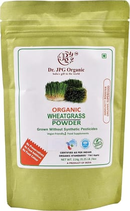 Dr. JPG Organic herbals  wheatgrass Powder | INDIA ORGANIC Certified | (114g Pack Of 1)