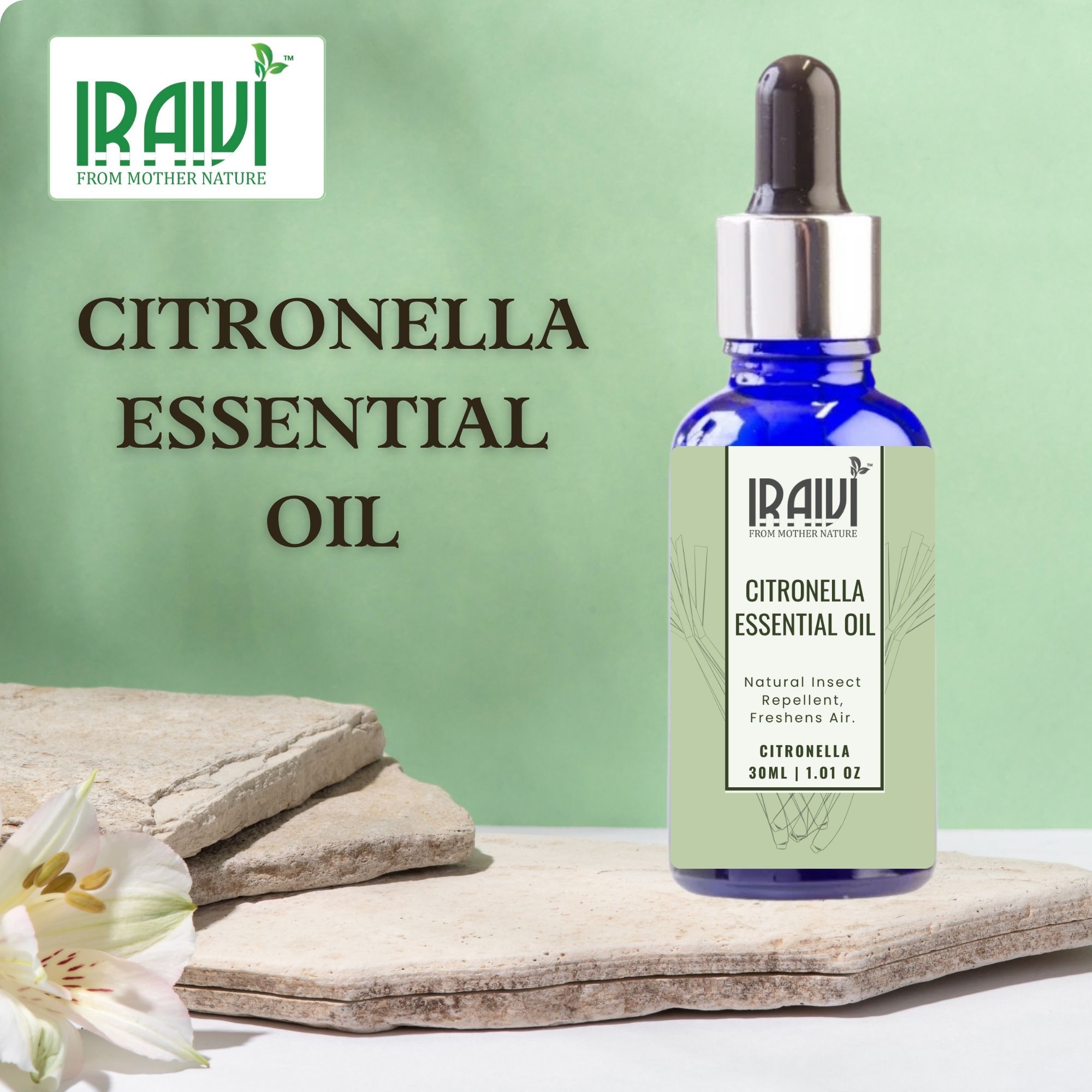 Iraivi Premium Citronella Essential Oil | Pure & Natural by Iraivi Organics