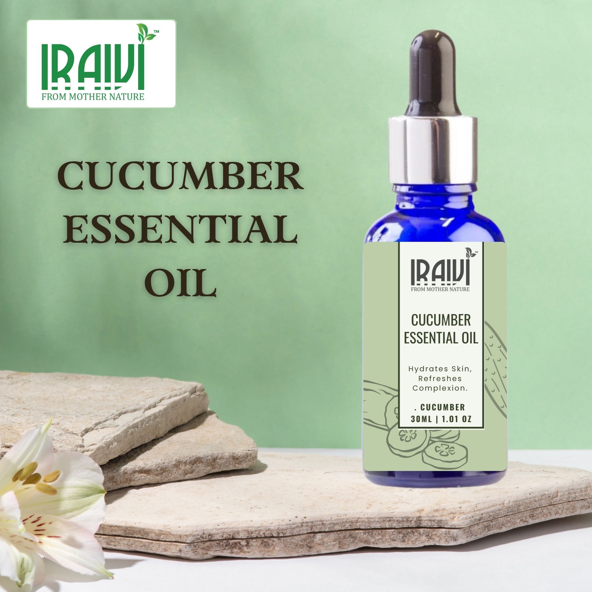 Iraivi Premium Cucumber Essential Oil | Pure & Natural by Iraivi Organics