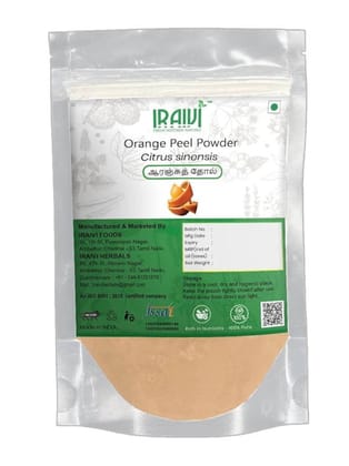 Iraivi Premium Orange Peel Powder-100 Gram | Pure & Natural by Iraivi Organics