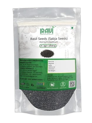 IRAIVI Premium Basil Seeds | Sabja Seeds | Tukmaria | Pure & Natural by Iraivi