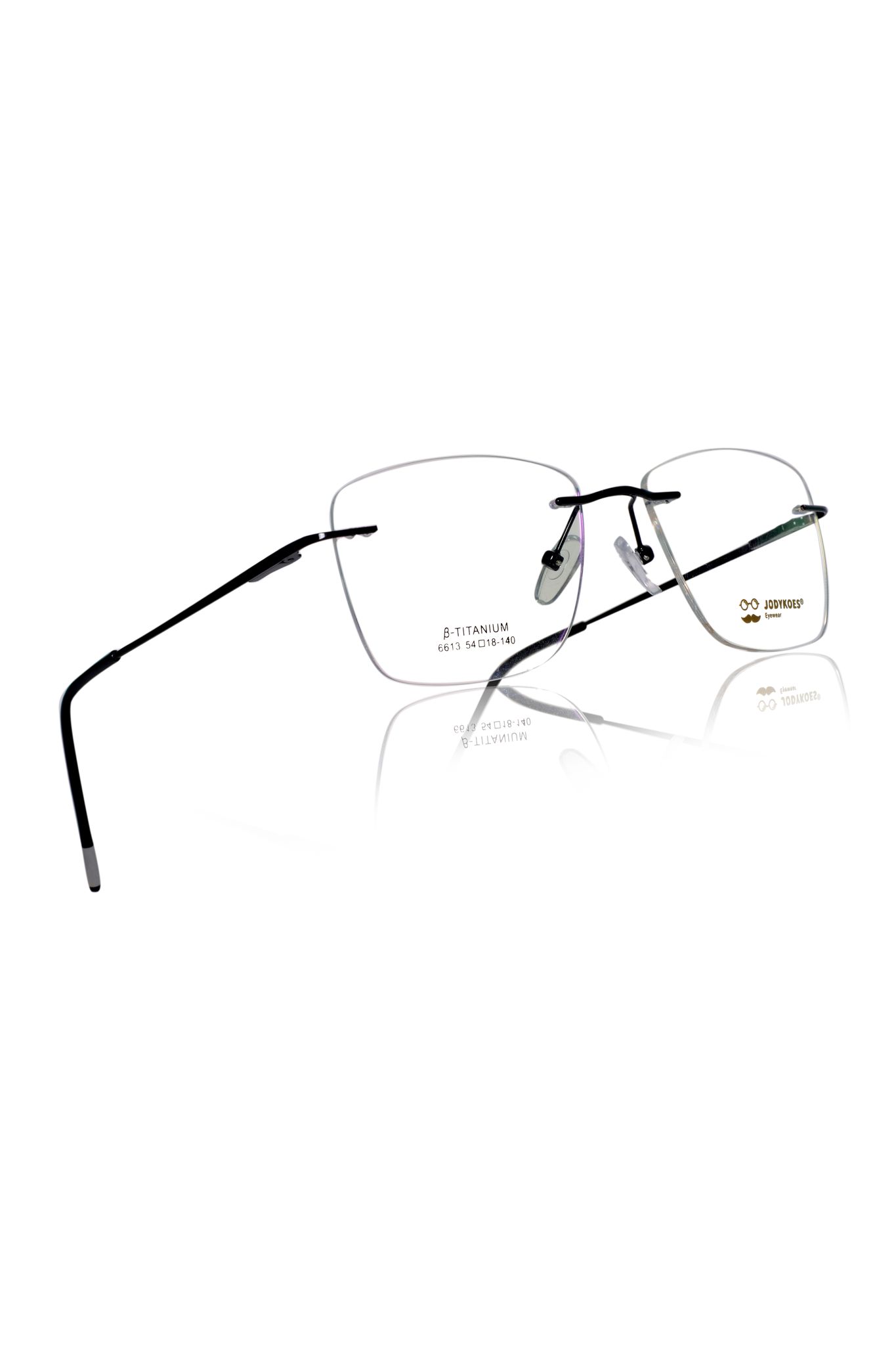 Jodykoes® Premium Rimless Frame for Women and Men: Stylish Rectangle Spectacle Eyeglasses with Anti-Glare Coating