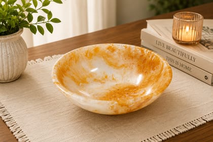 Golden Pearl Resin Decorative Bowl Golden Pearl Resin Decorative Bowl