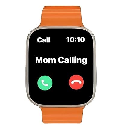 T800 Smart Watch, Touchscreen Display, Fitness Tracker, Compatible with Android, Bluetooth Connectivity (Orange)
