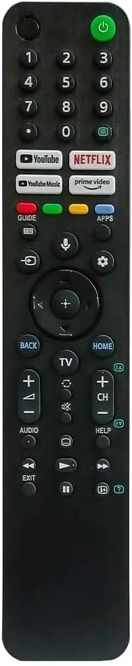 Sony Bravia TV Remote Control with 2 AAA Bateries, RMF-TX520p Model with Bluetooth Voice Command for A80J X80J X85J X90J X95J Series Smart 4K Google TV LED UHD Television (TX520p)