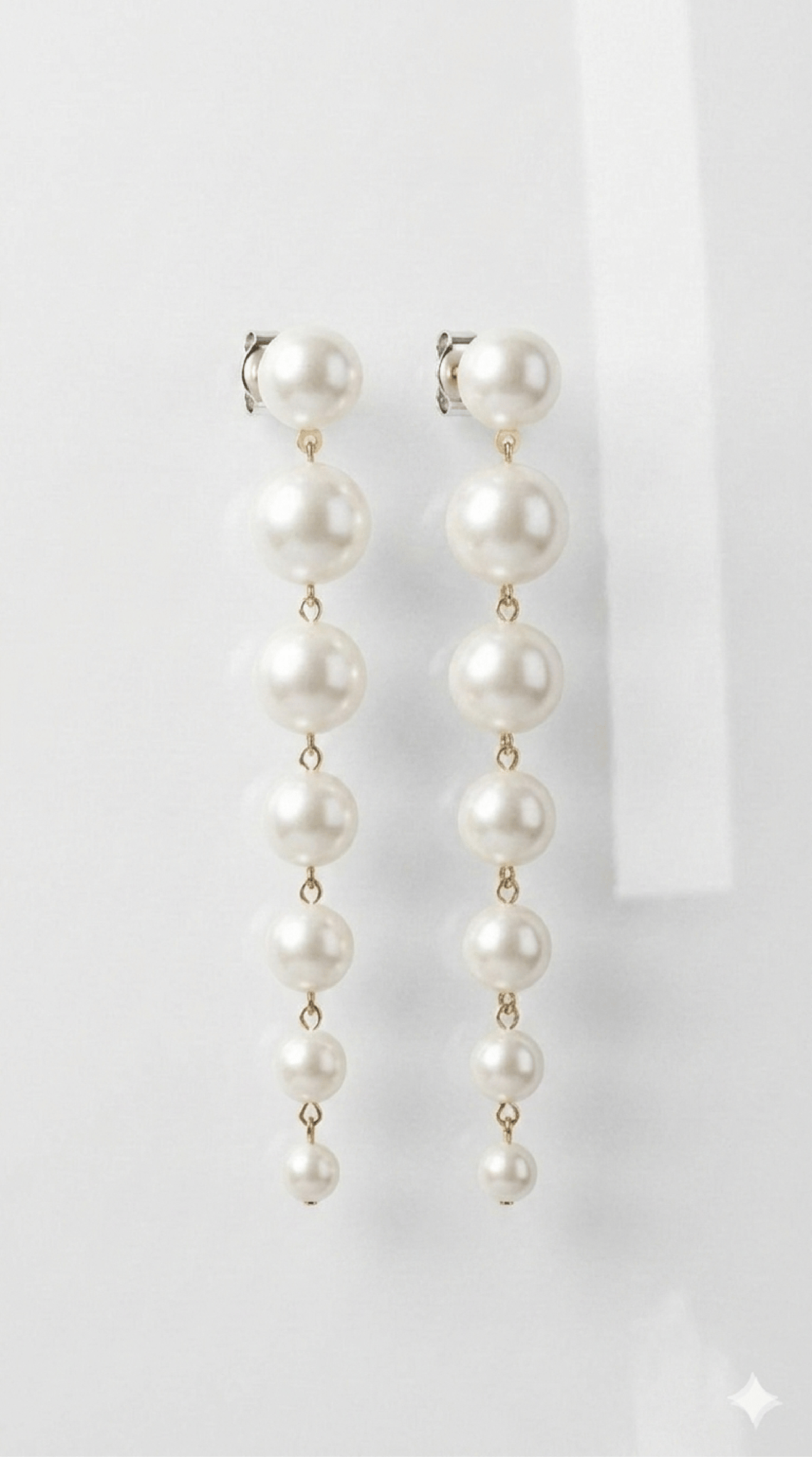 Elegant Multi-Tiered Graduated Pearl Linear Drop Statement Earrings for Women