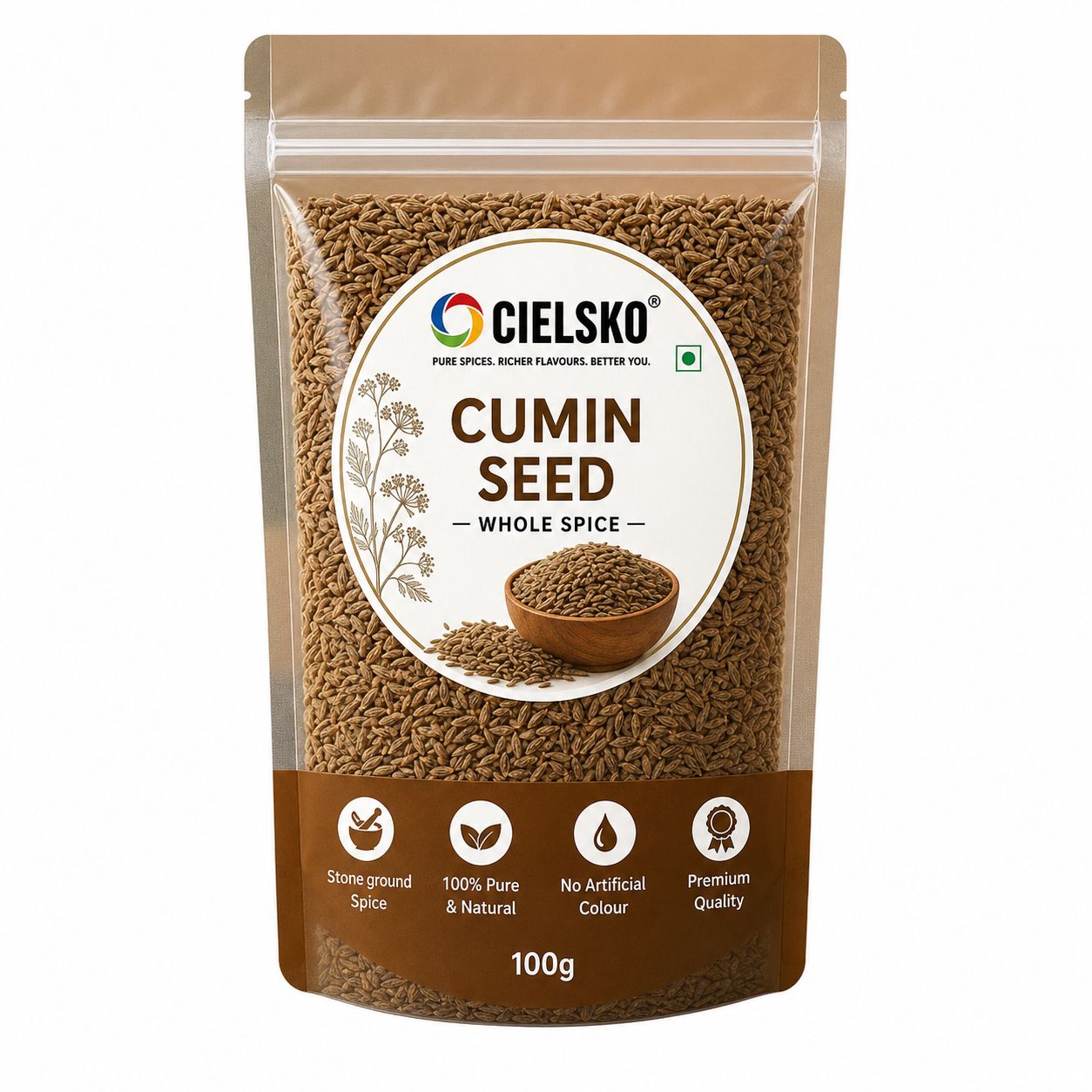 CIELSKO Jeera (Cumin Seeds ) Whole Spice-100g