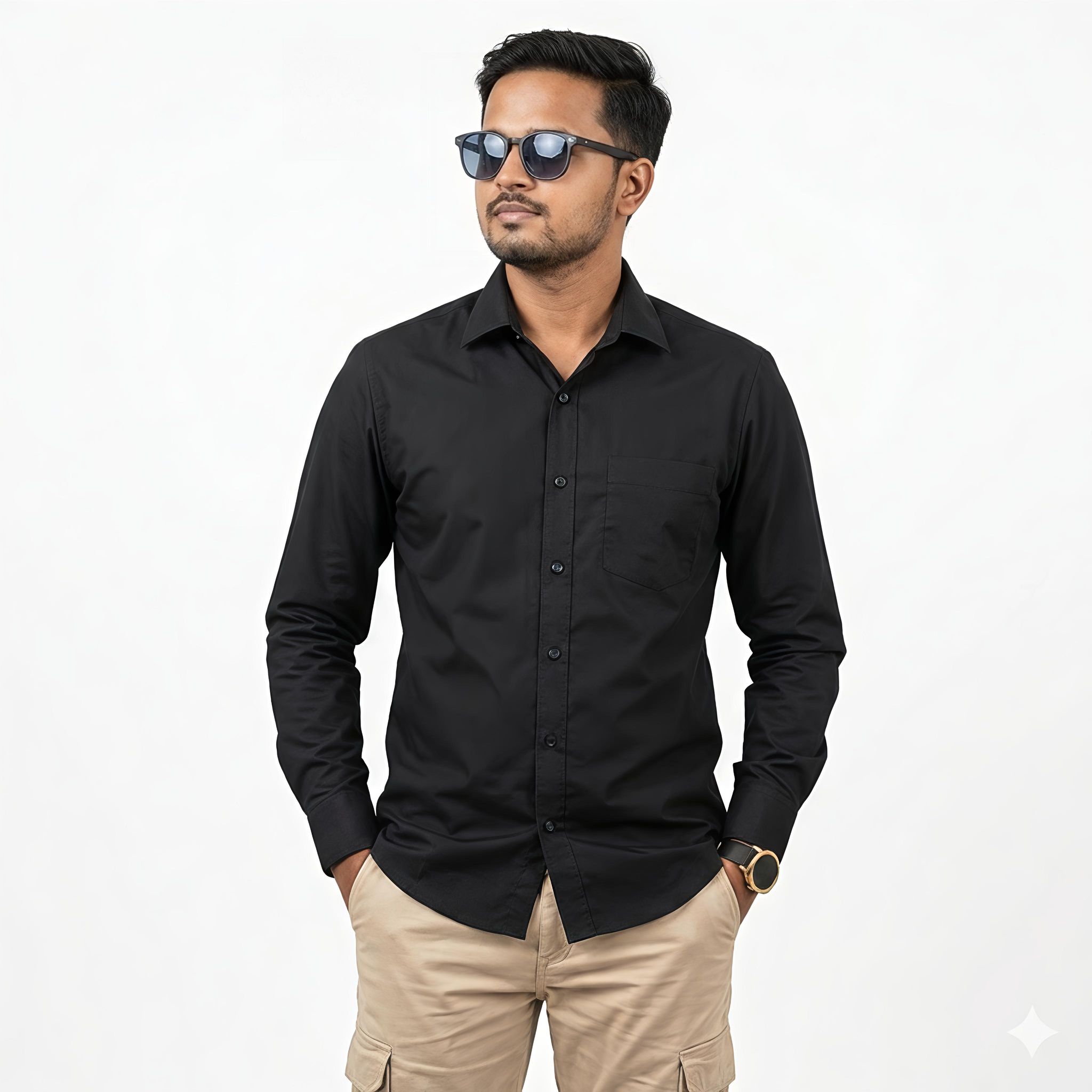 Man Shirt Black Primium Brand Scotics Shirt 