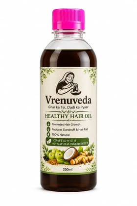 Vrenuveda Herbal Hair Oil for Hair Growth & Hair Fall Control | 200ml