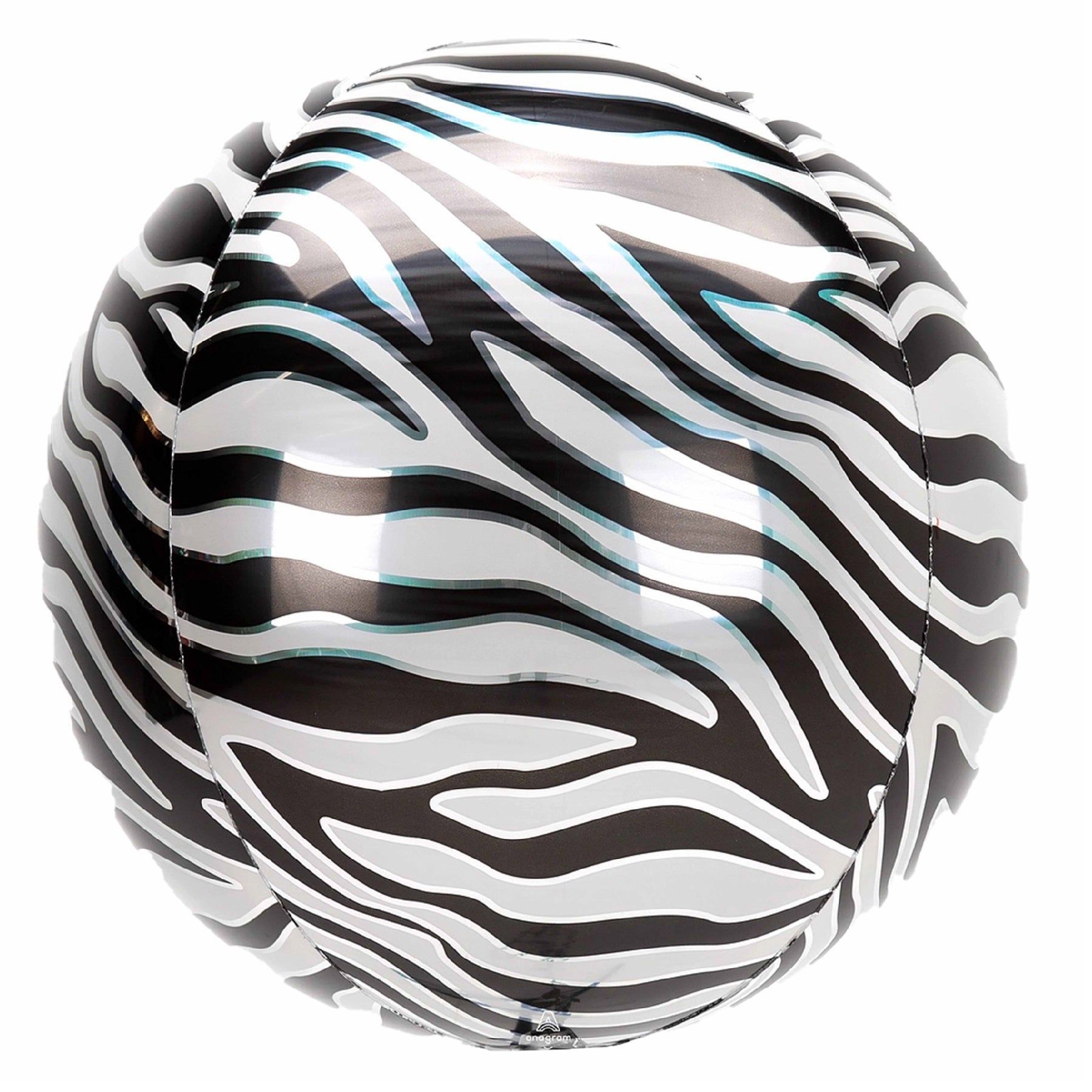 Orbz Zebra Print Foil Balloon - Helium Quality - 21 inches - 1PC