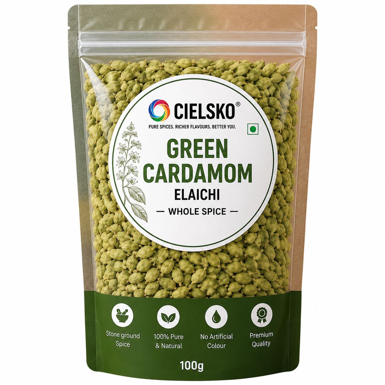 Cielsko Green Cardamom Whole-100 g