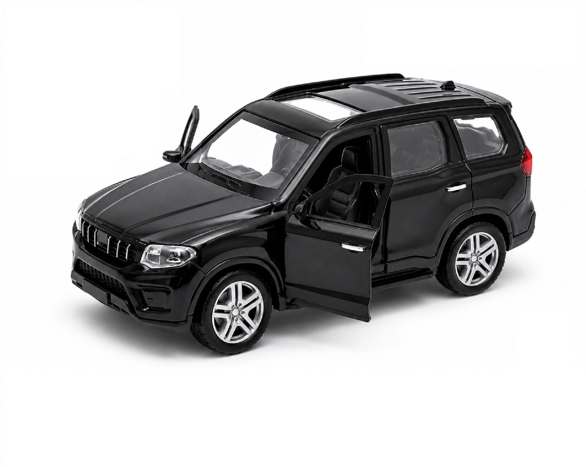 KTRS Enterprise 1:36 Mahindra Scorpio-N Die-Cast Metal SUV Toy Car with Openable Doors | Pull Back Action Vehicle | Light & Sound Toy Car for Kids | Premium Scale Model Car