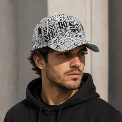 Motivational Quote All-Over Print Baseball Cap