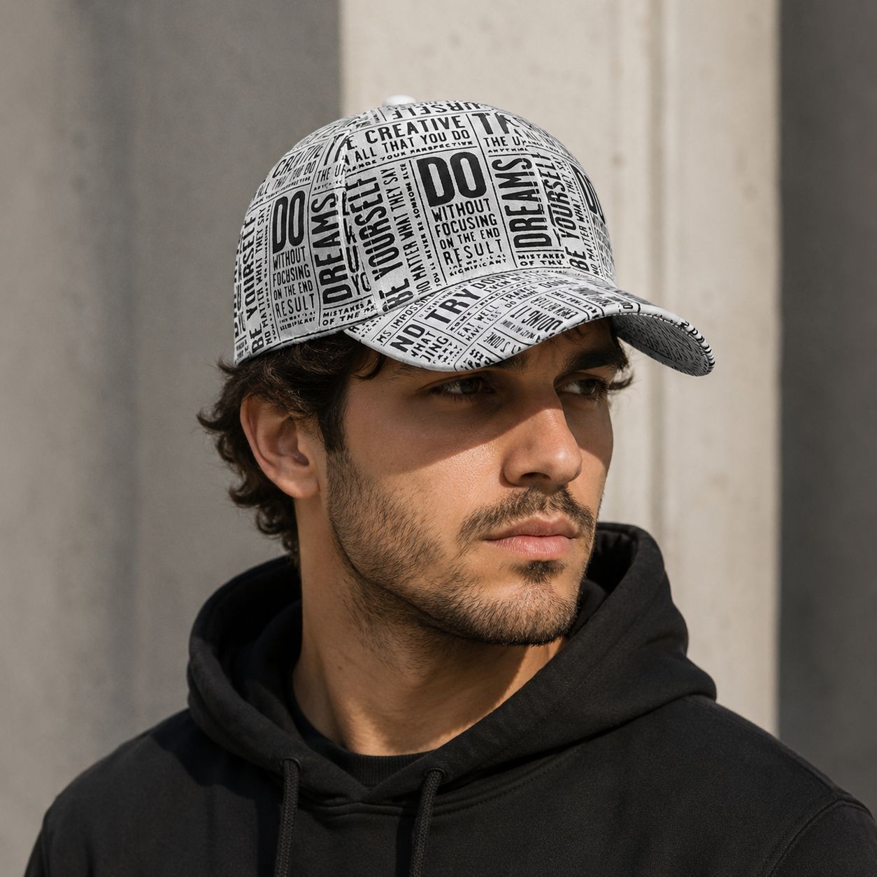 Motivational Quote All-Over Print Baseball Cap