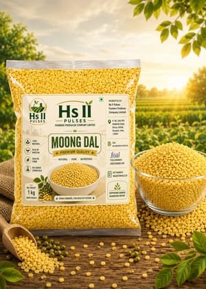Hs II Pulses Premium Quality Moong Dal - 1 kg