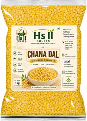 Hs II Pulses Premium Quality Chana Dal 1 kg +1 kg 