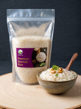 SARVATVA Premium Basmati Rice - 500g SARVATVA Premium Basmati Rice - 500g