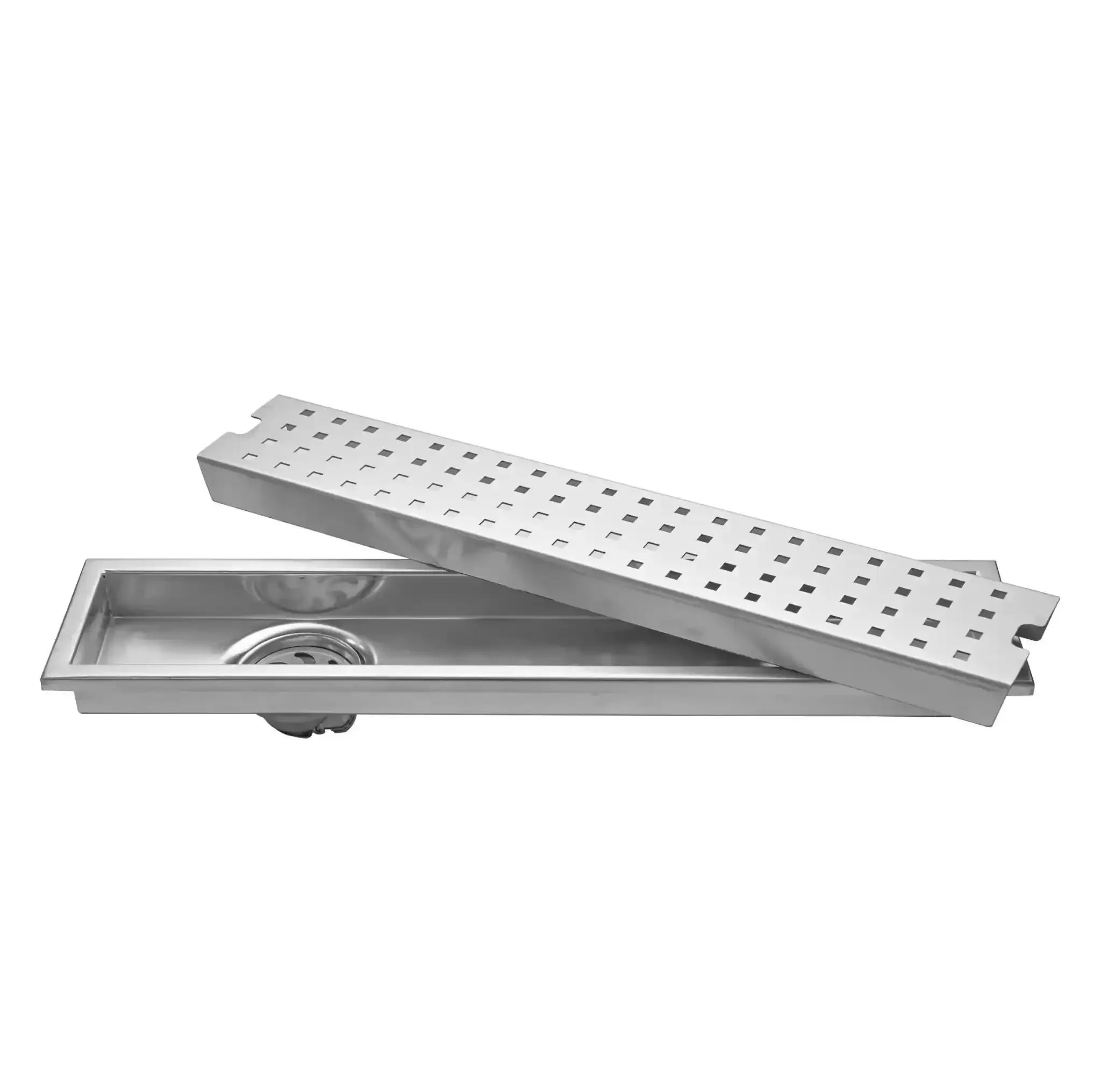Ultra (18 x 4 Inches) 304 Grade Brushed Shower Drain Channel Floor Drain