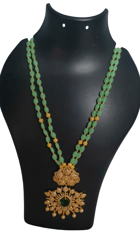 Crystal Faux Pearl Kundan Necklace