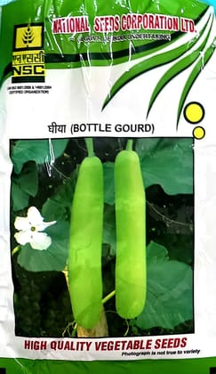 NSC Bottlegourd variety- Pusa Naveen truthful labelled (TL)seed 100gm (2 packets of 50 gm each)