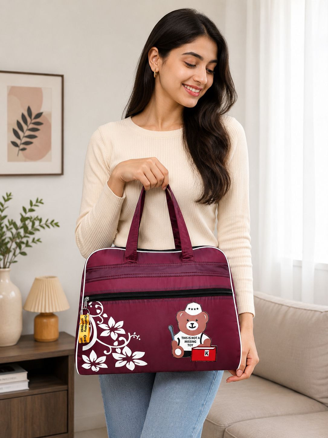 Stylish Printed Travel Tote Bag
