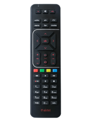 Digital TV DTH Remote SD/HD/HD Recording Compatible for  AIRTEL Television