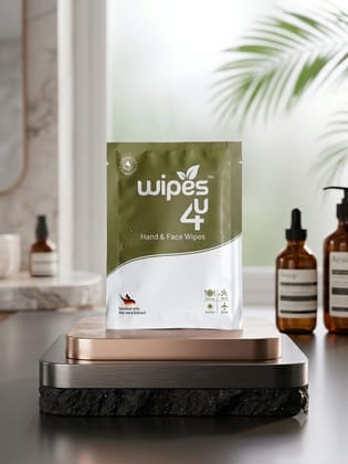 Wipes4u Individually Packed Face and Hand Wet Wipes Lemon ( 100 Wipes  )