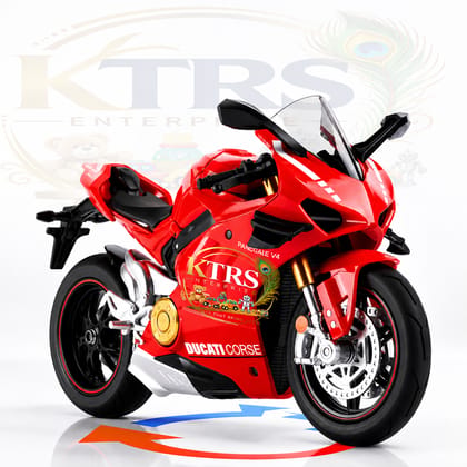 KTRS Enterprise 1:12 Scale Die-Cast Sports Bike Toy – Pull Back Action | Light & Sound | Premium Collectible Motorcycle for Kids & Collectors