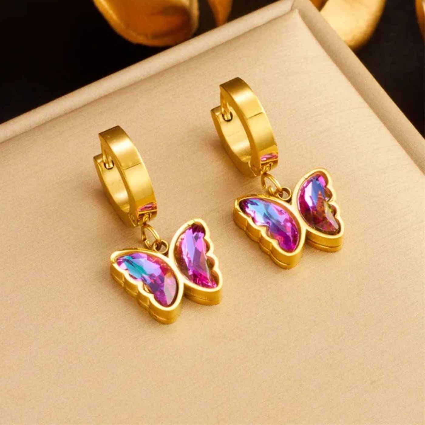 Aura Butterfly Hoops