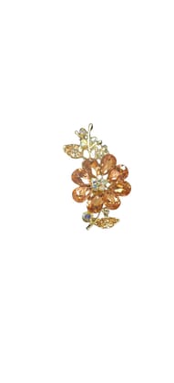 Multi-Color Rhinestone & Pearl Floral Brooch and Saree Pins - Pack of 6 Multi-Color Rhinestone & Pearl Floral Brooch and Saree Pins - Pack of 6