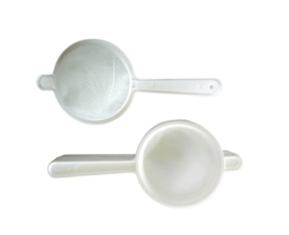Plastic Double Mesh Tea Strainer, White, 8.5 cm