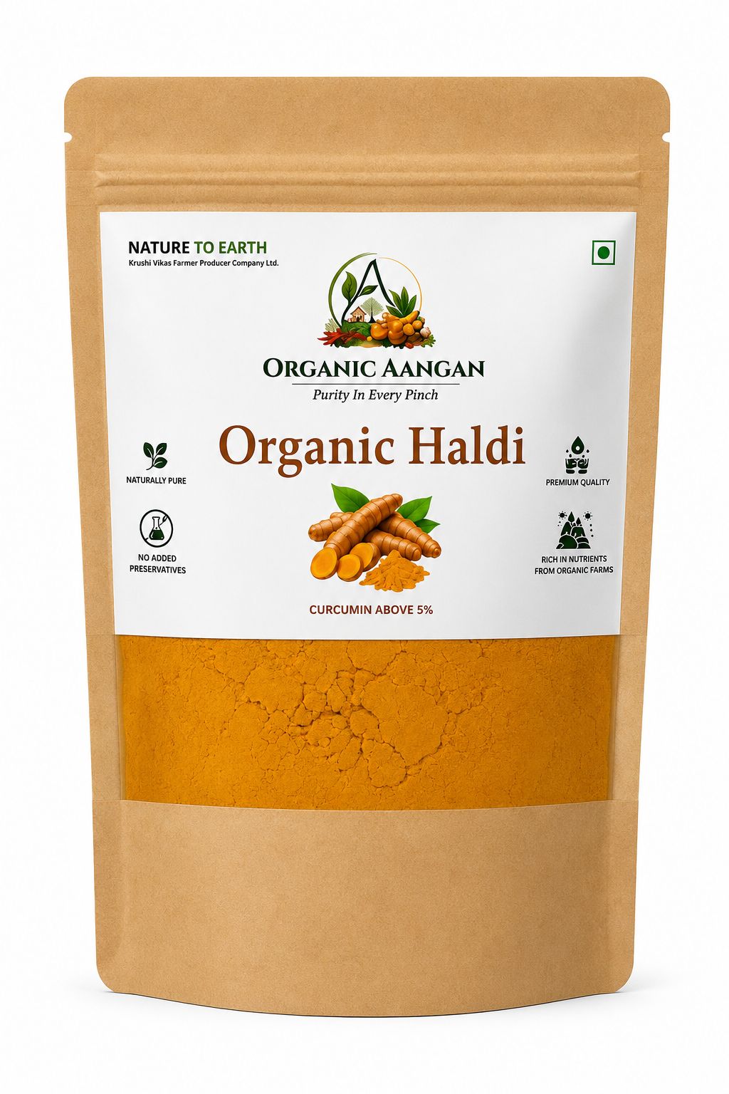 Organic Aangan Organic Haldi Powder 200g