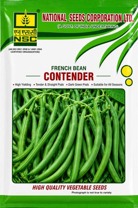 NSC French Bean Contender, 250 Gram Truthfully Labelled Seed Pouch