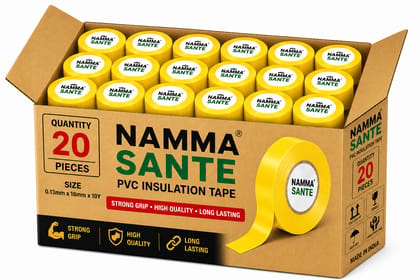 Electrical Insulation Tape, PVC Insulation Tape, Electrical Tape Roll, Wire Insulation Tape, PVC Electrical Tape 20Yellow 20pieces Electrical Insulation Tape, PVC Insulation Tape, Electrical Tape Roll, Wire Insulation Tape, PVC Electrical Tape 20Yellow 20pieces